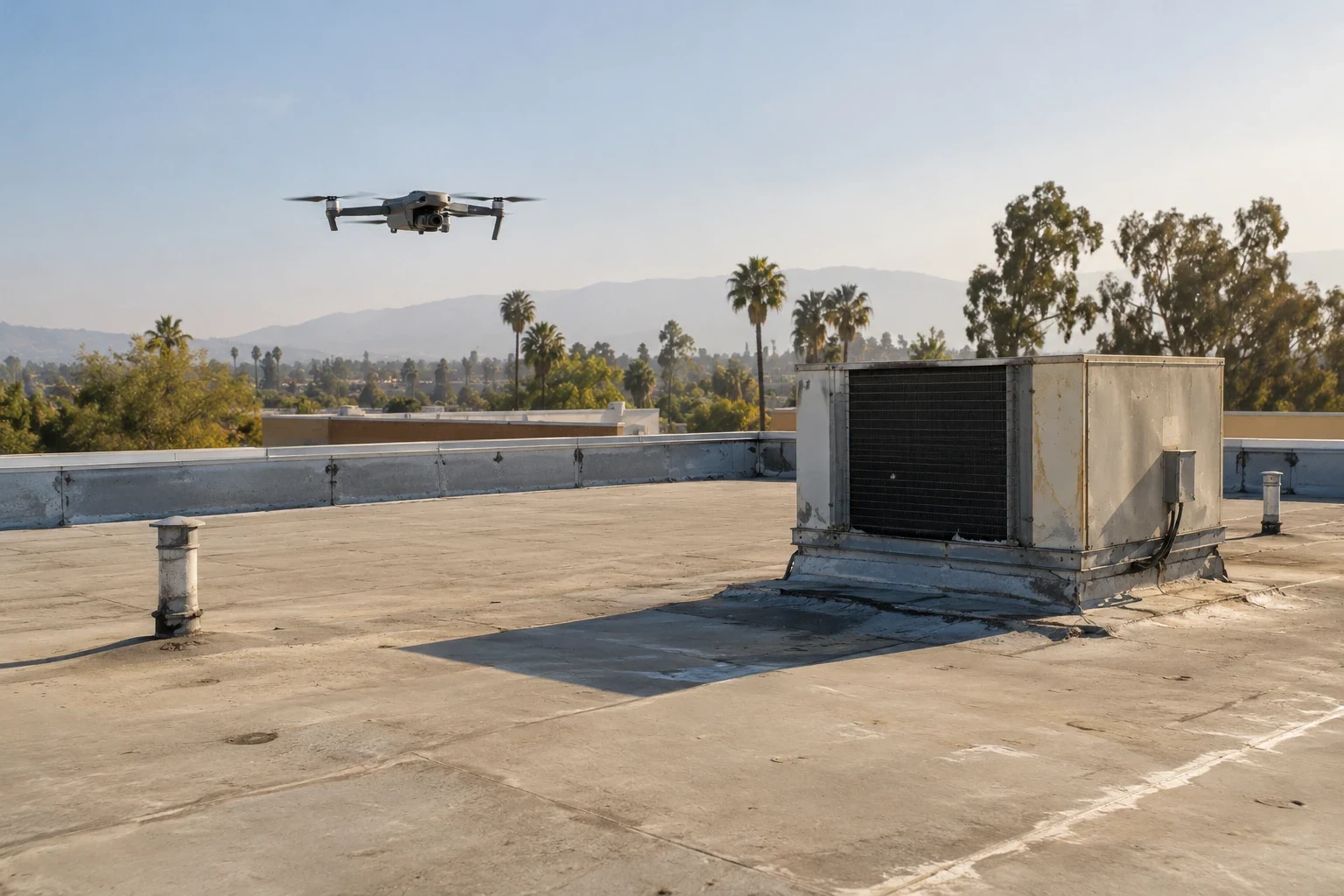 Drone Commercial Roof Inspection in Antioch, CA Drone Commercial Roof Inspection in Antioch, CA